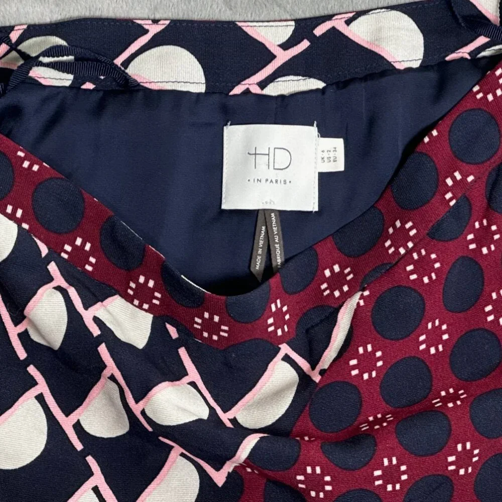 HD in Paris Marilyn Polka Dot Patchwork Print Midi Skirt - Picture 4 of 9